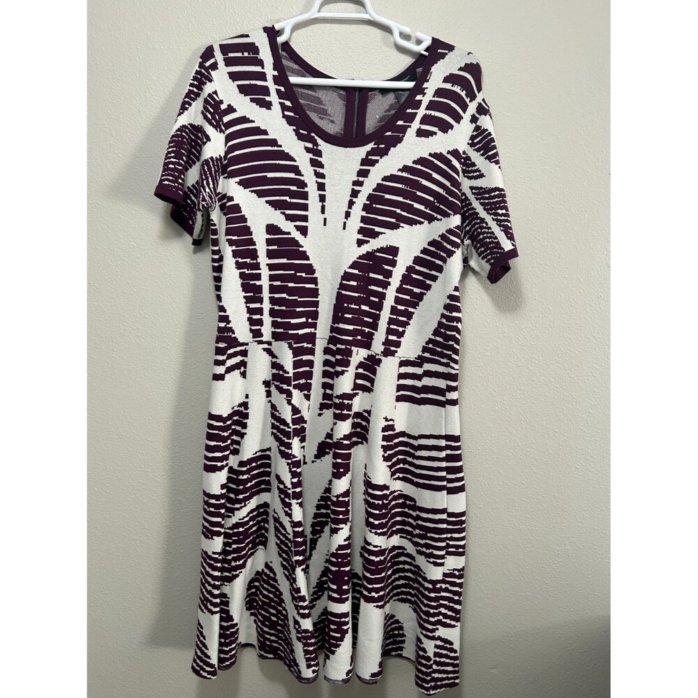 Ashley Stewart‎ Womens Short Sleeve Sweater Dress 22/24W Purple NWT - Picture 2 of 8